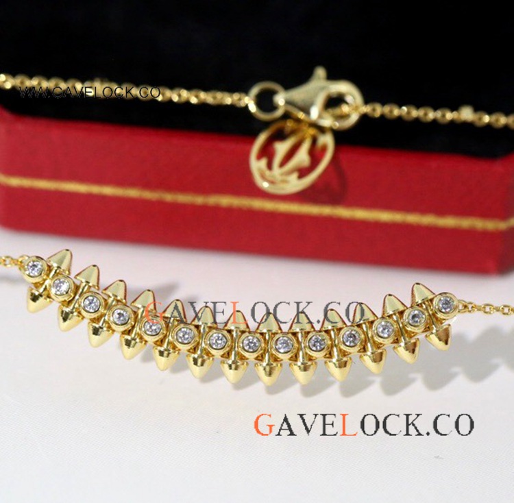 Clone Cartier Clash de Necklace Gold Diamond